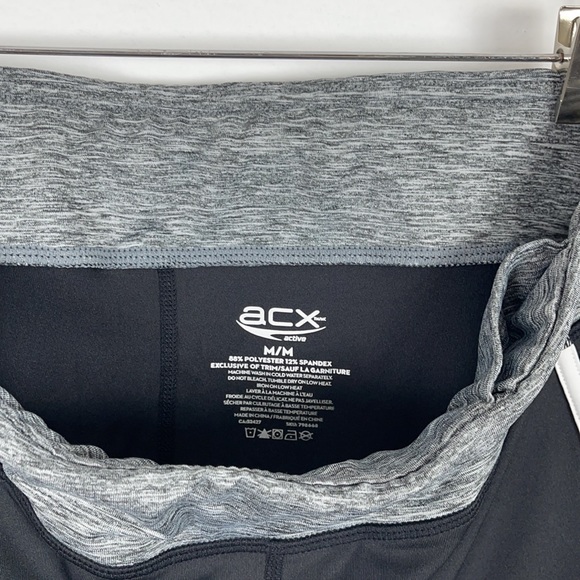 ACX Active Black Mesh Hem Leggings - M - Picture 3 of 4
